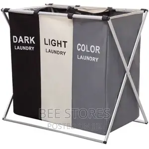 Unique Laundry Bag 3 Sections For Dark And Light Laundry