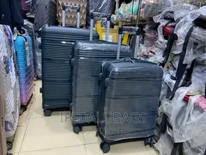 Set of Quality Army Green Unbreakable Rubber Travel Luggage