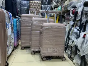 Set of Quality Nude Unbreakable Rubber Travel Luggage