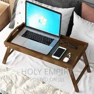 Portable Bamboo Wood Bed Tray Breakfast Home Folding Laptop