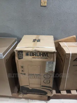 Brand New Glass Lip 4 Burner Bruhm Gas Cooker (Bgc-55401b)