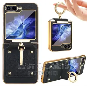 Case for Samsung Galaxy Z Flip 5, Luxury Electroplated Gold