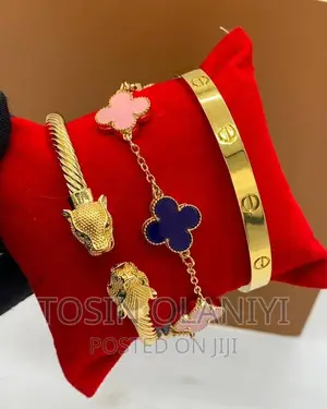 Snake Head and Clover Bracelets