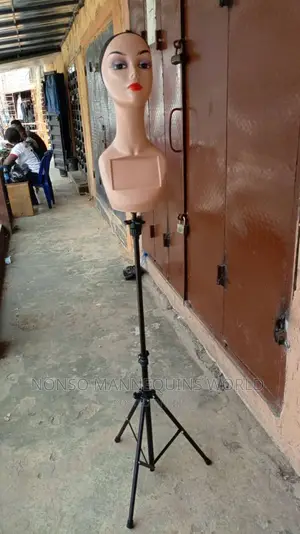 Small Tripod Stand and Mannequin Head