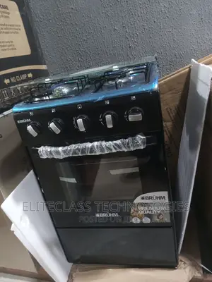Brand New/Easy to Use 4 Burner Bruhm Gas Cooker BGC-55401b