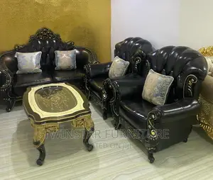New Modern Leather Royal 7 Seaters Sofa Chairs