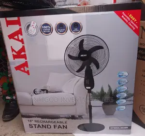 Akai Rechargeable Standing Fan With Remote Control 18"
