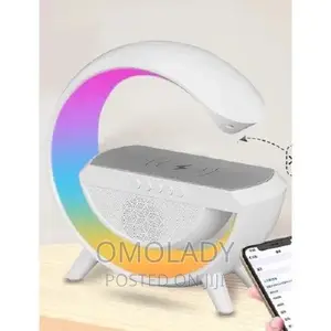RGB Lights Table Lamp Speaker With Wireless Charger