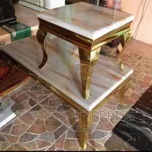 Center Table With Two Side Stools