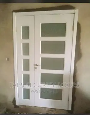 Hard-Wooden Door With Glass (4ft)