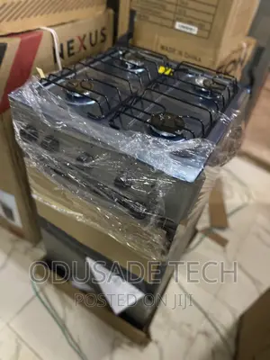 Original Black SCANFROST Gas Cooker 4 Burner