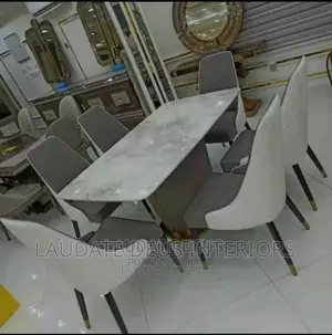 6 Seater Marble Dining Table