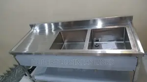 Industrial Double Bowl Sink With Side