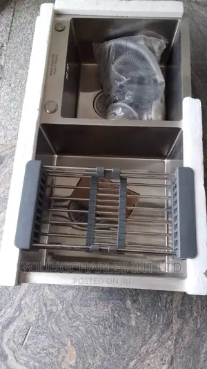 Silver Colour Double Hole Sink
