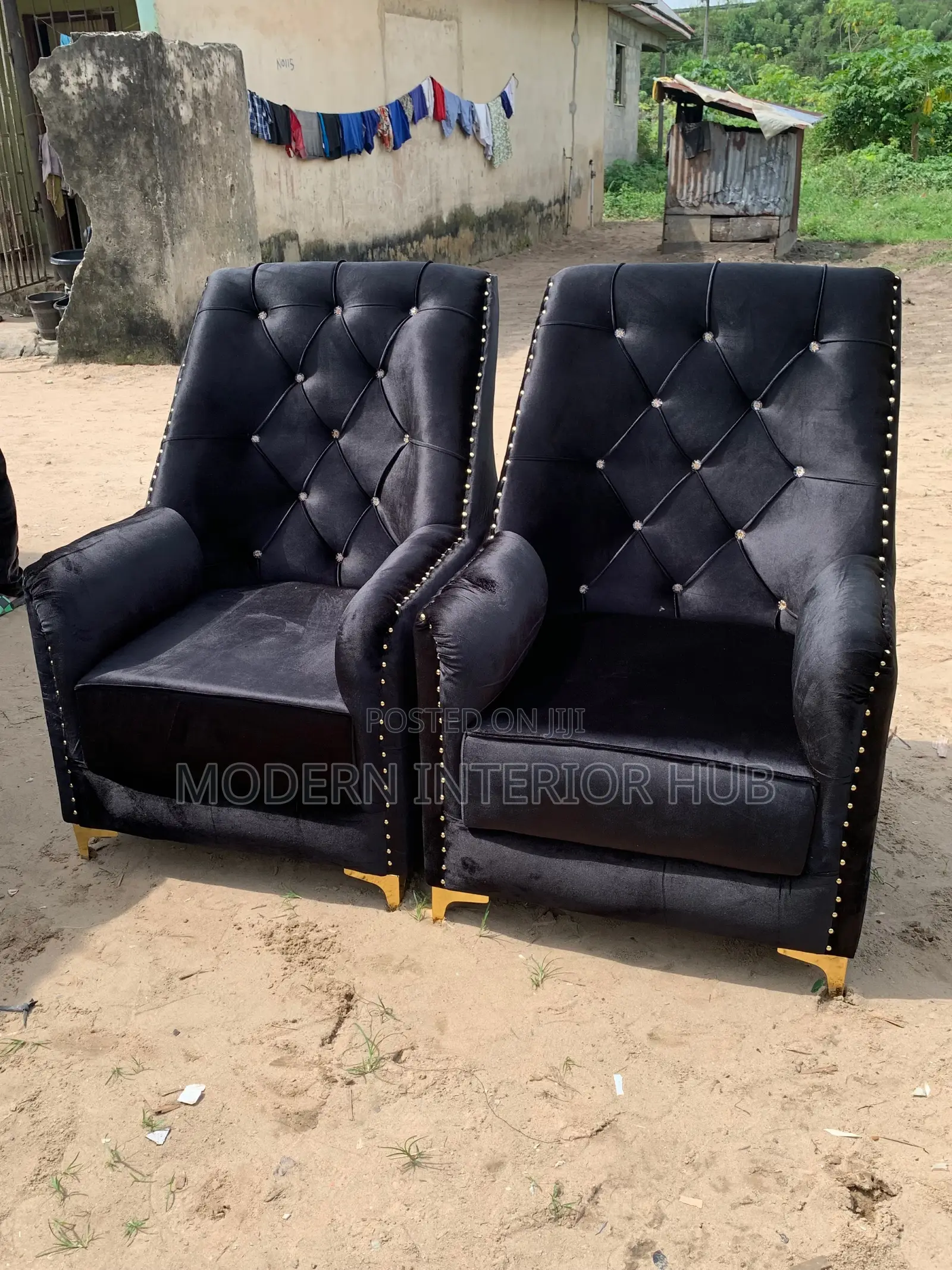 Black D Handle Sofa