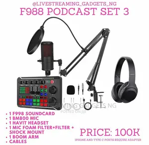 F998 Sound Card + Mic Set Combo