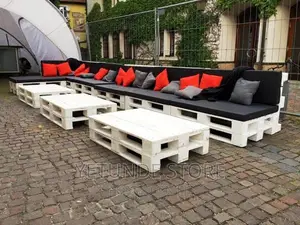Large Pallets Sofa Set for Outdoor Setting - DIY