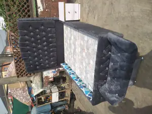 4.5by6 Upholstery Bed Frame With One Footrest and Bed Side