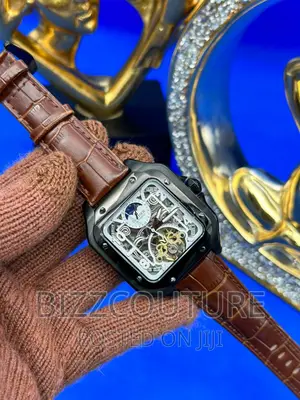 Original CARTIER MECHANICAL Leather Strap Available in Store