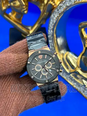 Original VERSACE Black Chain Watch Available in Store