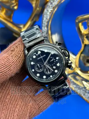 Original MONTBLANC Black Chain Watch Available in Store