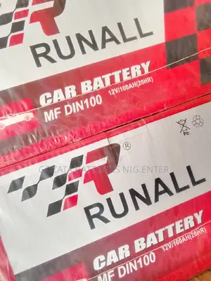 Car Battery, Runall 100ah With 1year Warranty
