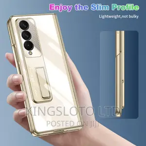 Samsung Z Fold 3 Case: Electroplated Transparent and Stand