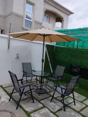 Garden Outdoor Chair With Gazebo Umbrella