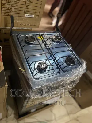 SCANFROST Gas Cooker 4 Burner +Oven Glass Lid