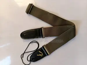 Grey Fender Logo Branded Guitar Strap
