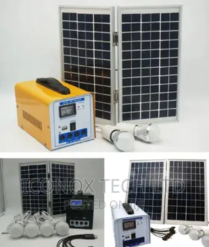 12w LCD Display 12v Battery Solar Panel With Led 2bulb Kit