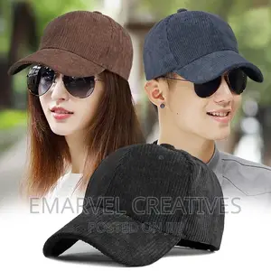 Spring Autumn Corduroy Baseball Cap for Women Men Unisex