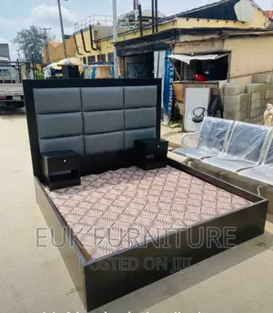 6 by 6 Bed Frame With Two Bedside Drawers
