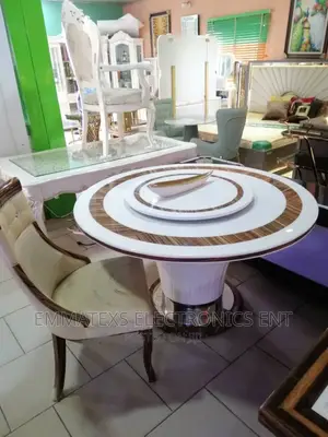 Marble Rotating Round Dinning