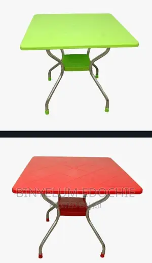 Plastic Table With Metal Legs