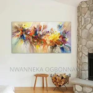 Abstract Painting Art Colorful Bloom Flower