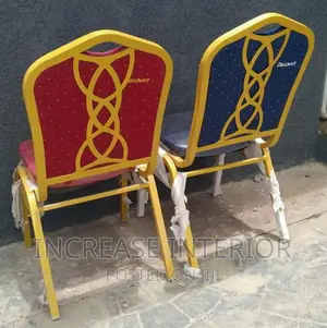 Imported Quality Banquet Chair Iron at the Back.