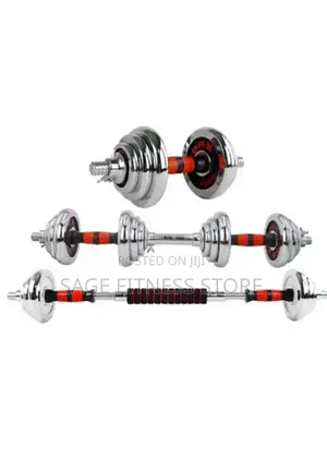 30kg Adjustable Chrome Dumbbell and Barbell
