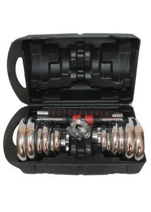 30kg Adjustable Chrome Dumbbell and Barbell