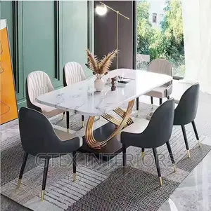 Marble Dinning Table With Six Chairs