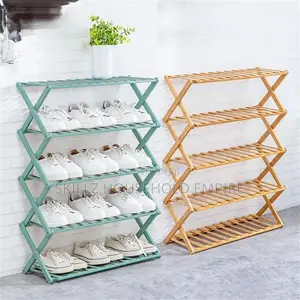 Foldable Bamboo Shoe Rack