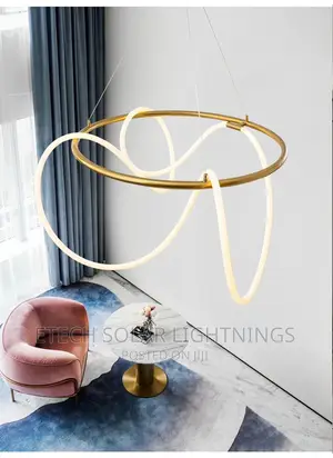 800mm Round L E D Gold Design Dropping Chandelier Light