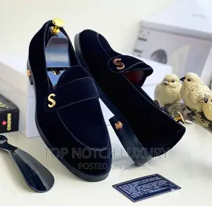 Versace Men Luxury Flat Dark Shoe