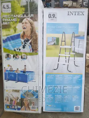 Intex Set Swimming Pools With Ladder 15ft X 7ft X 35"