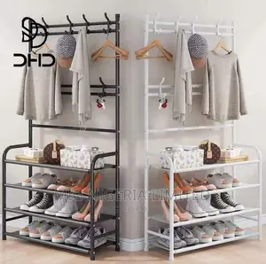 Multifunctional Metal Cloth,Shoes and Hat Rack