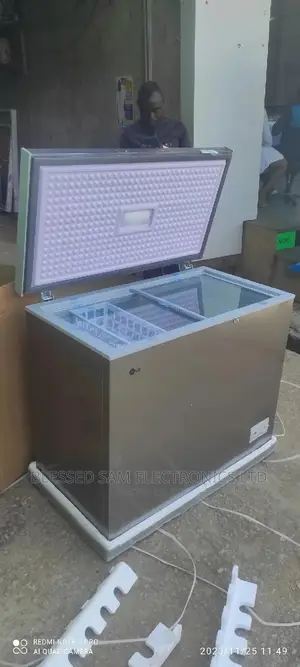 New Lg Chest Freezer 350l Double Door Glass , Fast Freezing