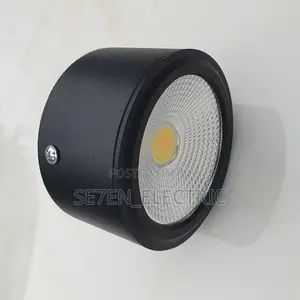 Ceiling Surface Mounting Cob Led Downlight.Round Black 10w