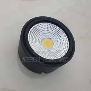 Ceiling Surface Mounting Cob Led Downlight.Round Black 10w