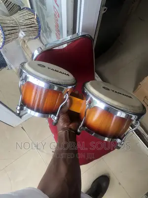 Professional Wooden Bongo Drum Set 8” and 9” - Red Wood