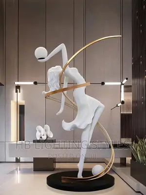 Human-Shaped Art Sculpture Floor Lamp Home Decoration